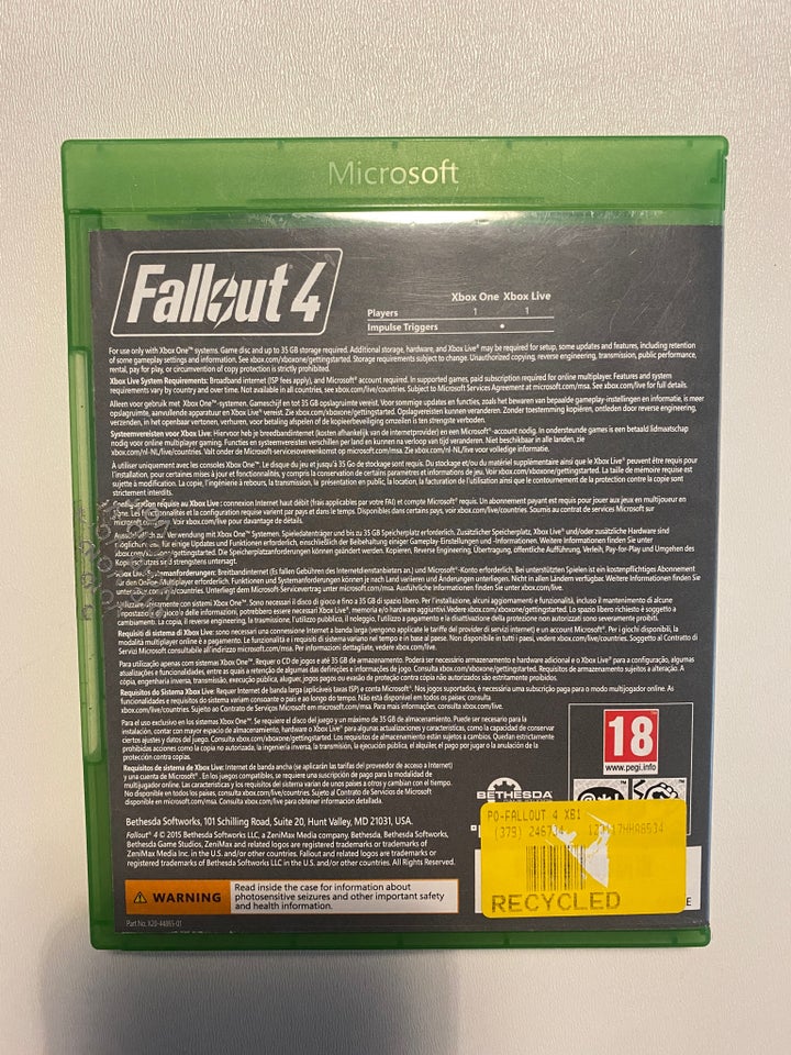 Fallout 4, Xbox One, rollespil