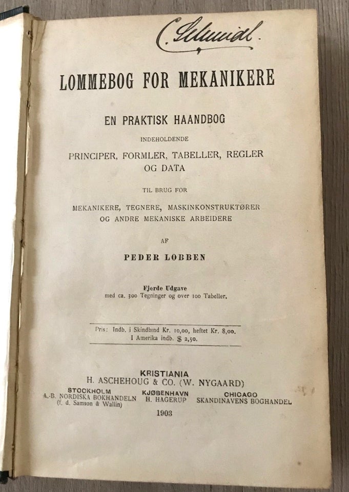 Lommebog for mekanikere , Peder