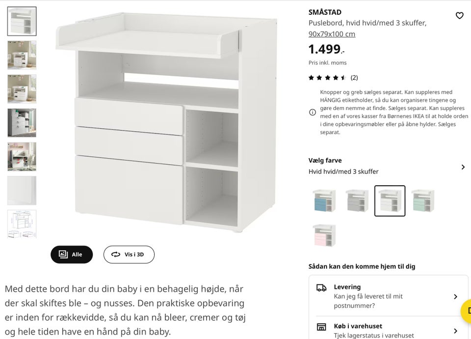 Puslekommode SMÅSTAD IKEA