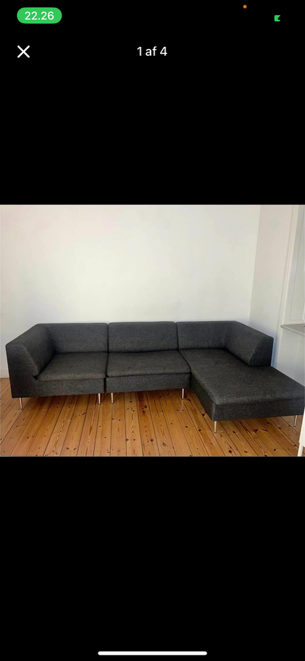 Sofa, stof, 3 pers.