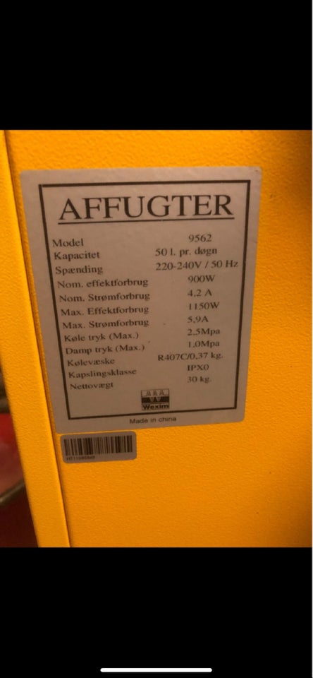 Affugter, Wexim model 5962