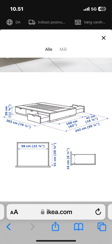 Sengeramme, Nordli