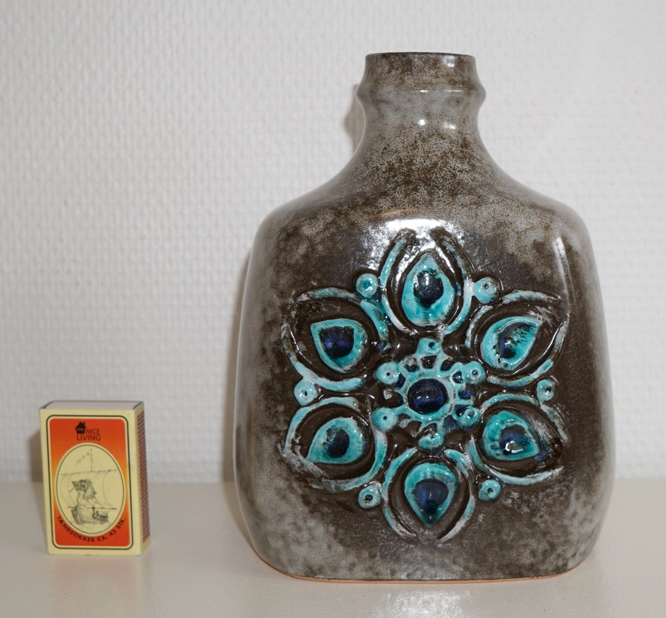 Vintage keramik vase med turkis