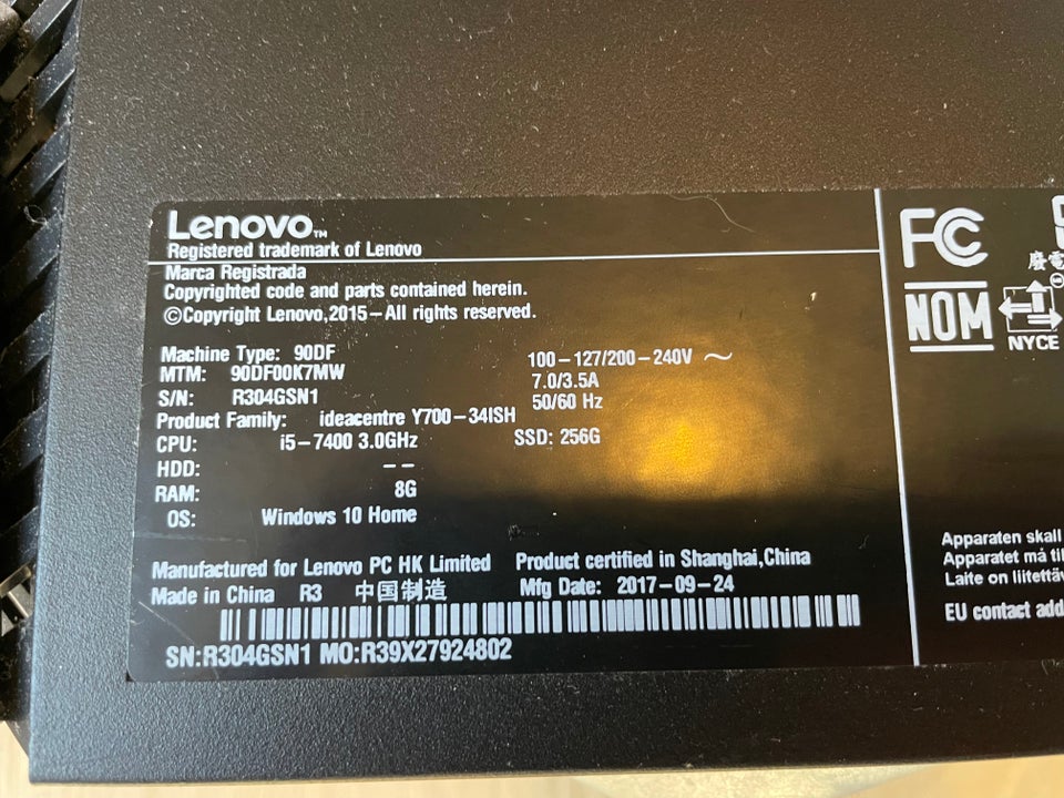 Lenovo Ideacentre Y700-34ISH