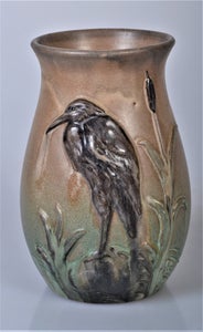 Vase Med En Fugl Keramik