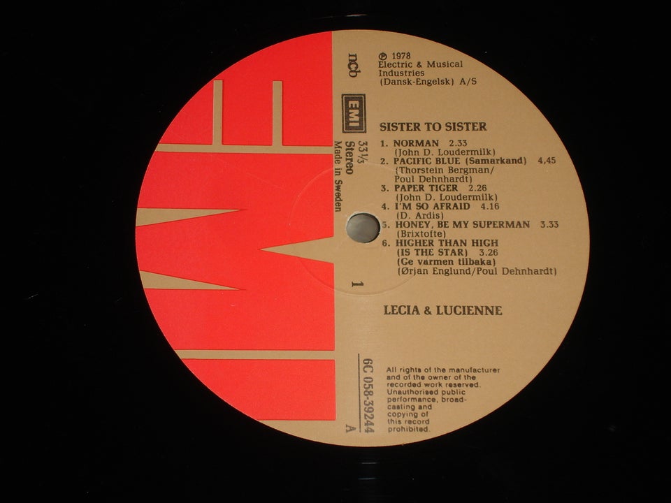 LP Lecia  Lucienne Sister To