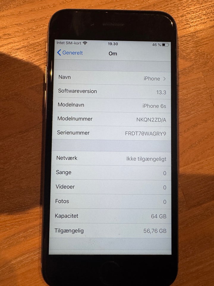 iPhone 6S, 64 GB, grå