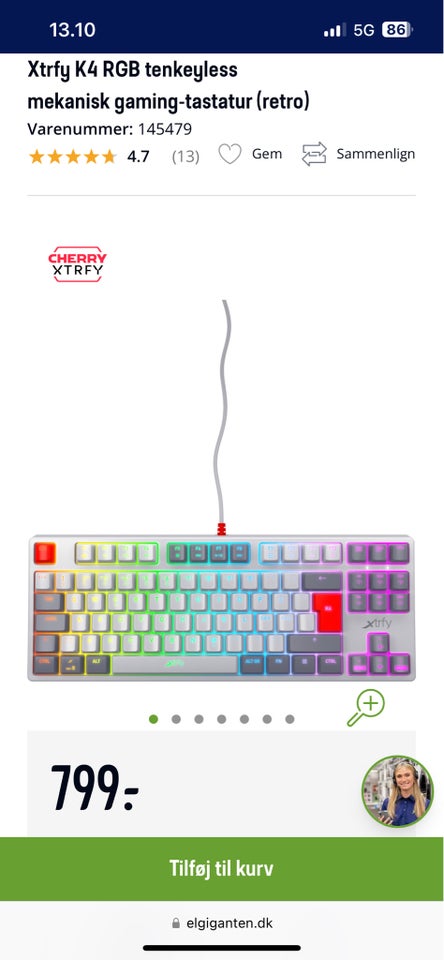 Tastatur, Xtrfy K4 RGB TKL , Perfekt