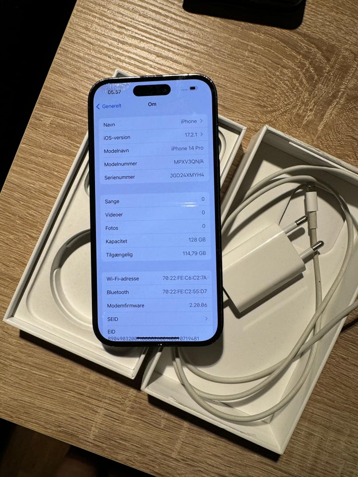 iPhone 14 Pro, 128 GB, sort