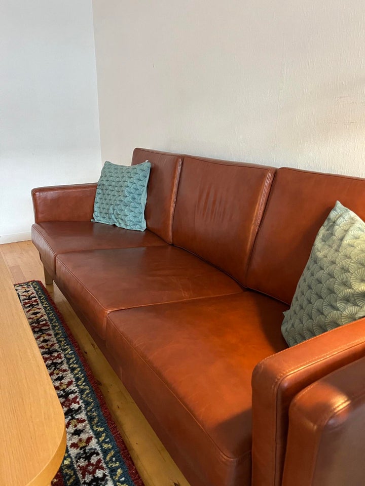 Sofa, læder, 3 pers.