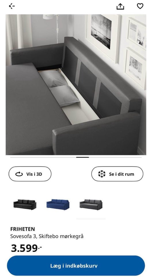 Sovesofa Friheten fra ikea