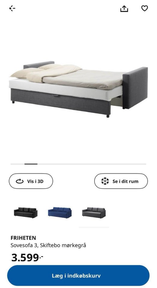 Sovesofa Friheten fra ikea