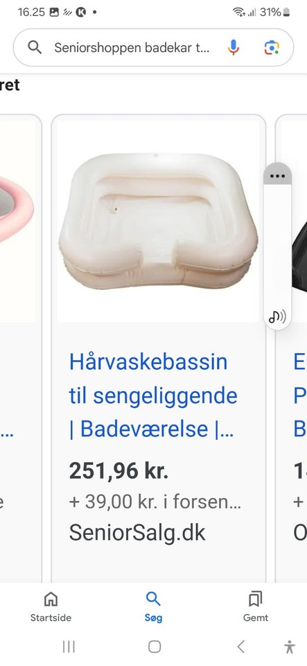 Andet, Badekar til hårvask til