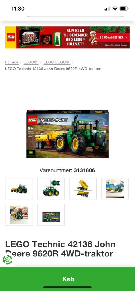 Byggesæt, John Deere traktor, Lego