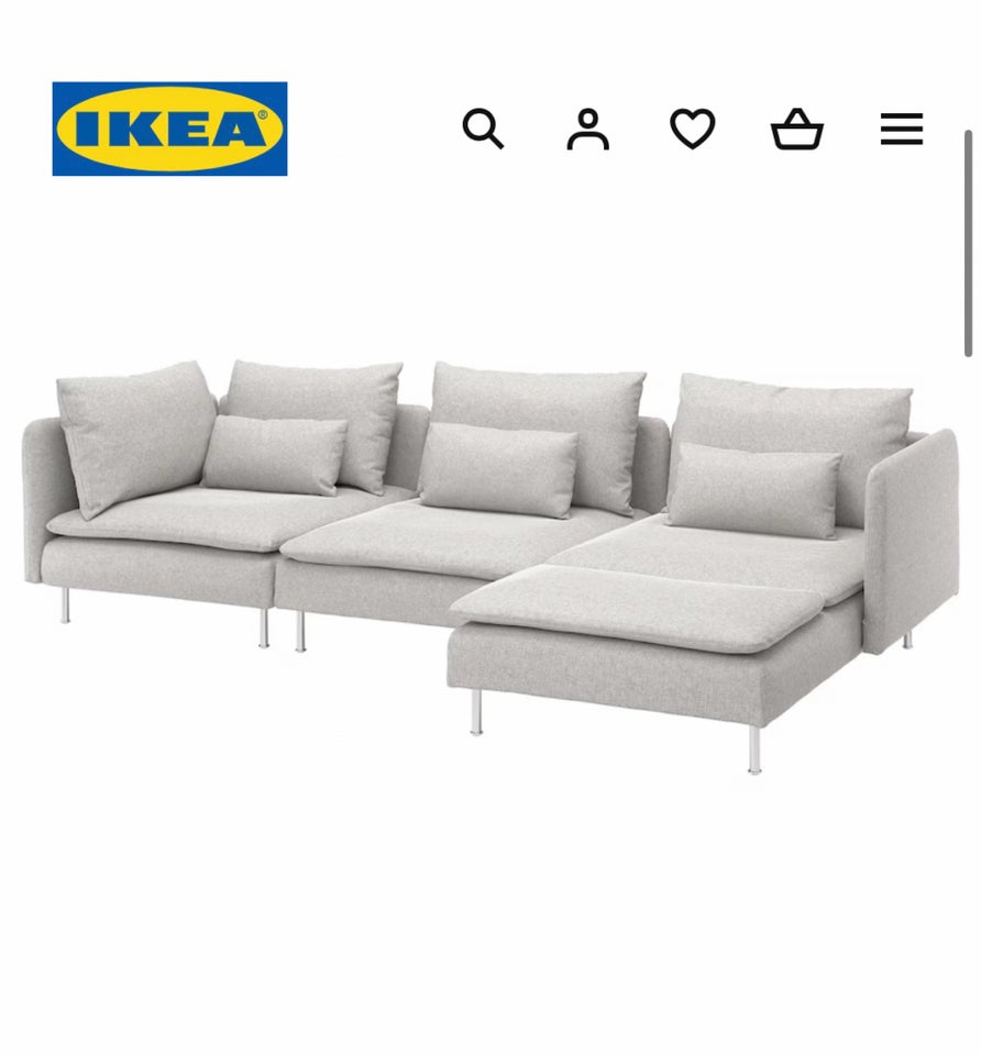 Sofa polyester 4 pers