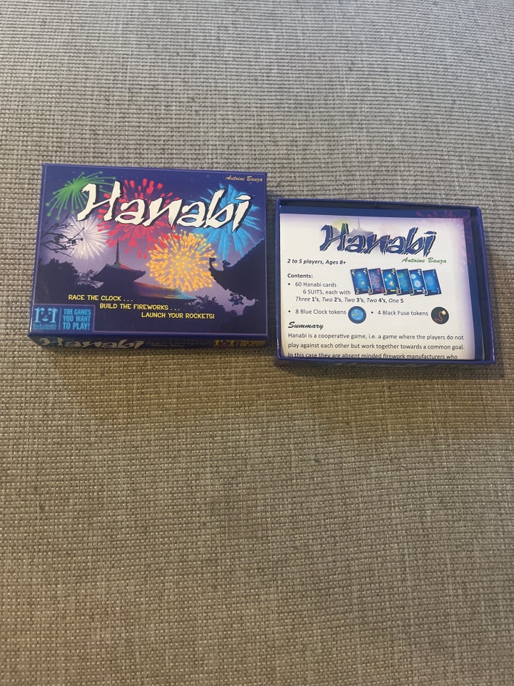 Hanabi, Familiespil, kortspil