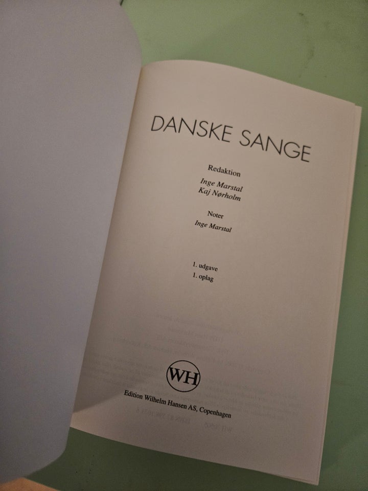 Danske sange, Wilhelm Hansen,