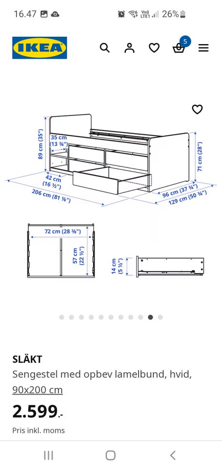 Enkeltseng Ikea Släkt sengestel