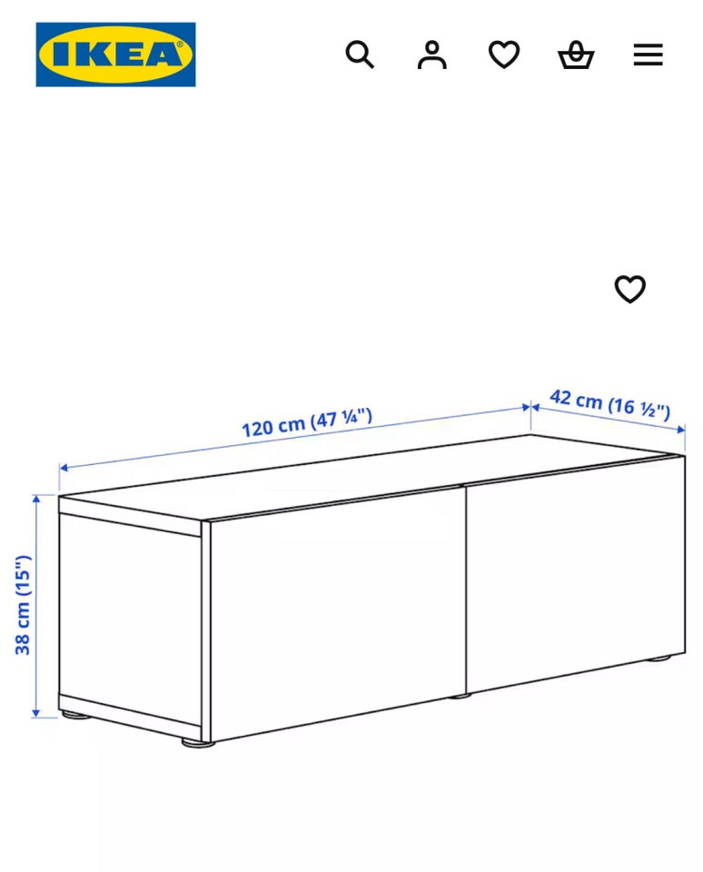 Tv bord Bestå IKEA b: 120 l: 30 h: 42