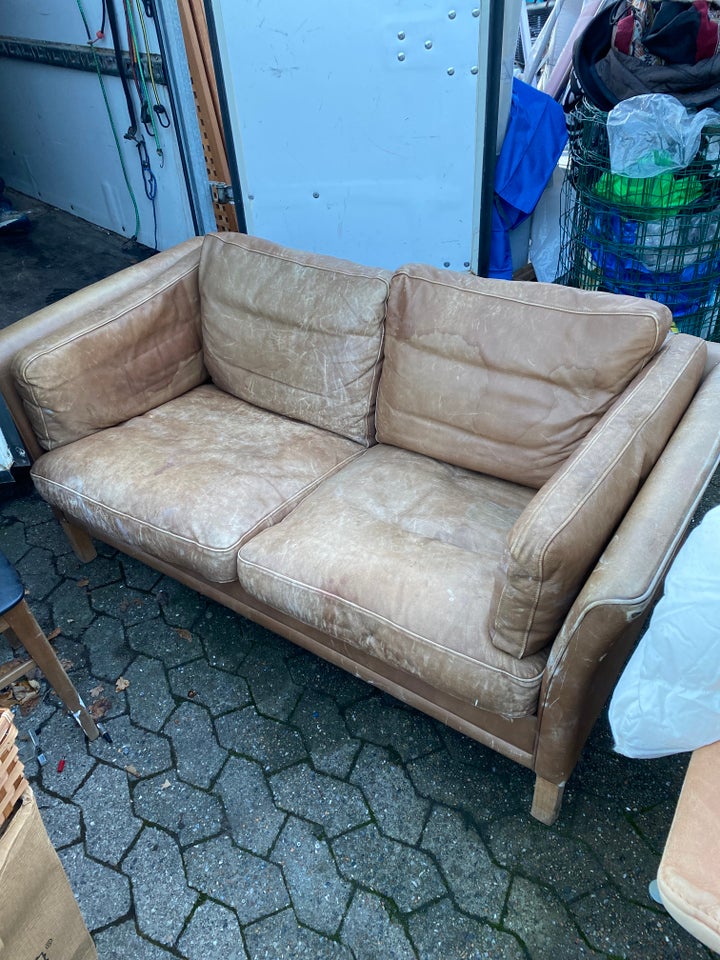 Sofa, læder, 2 pers.