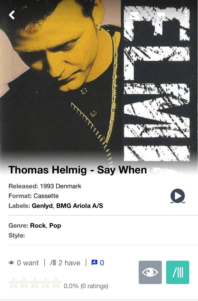 Bånd, Thomas Helmig, Say When