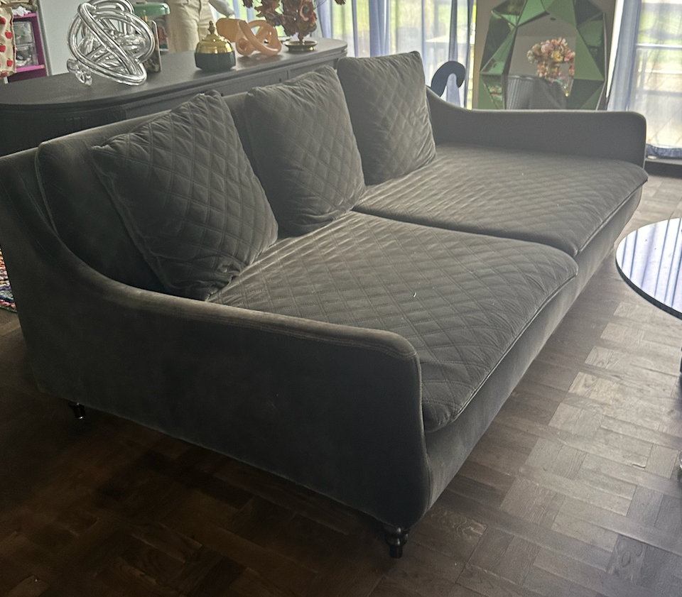 Sofa velour 3 pers