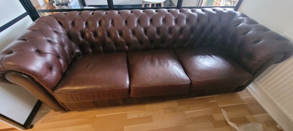 Sofa, læder, 3 pers.