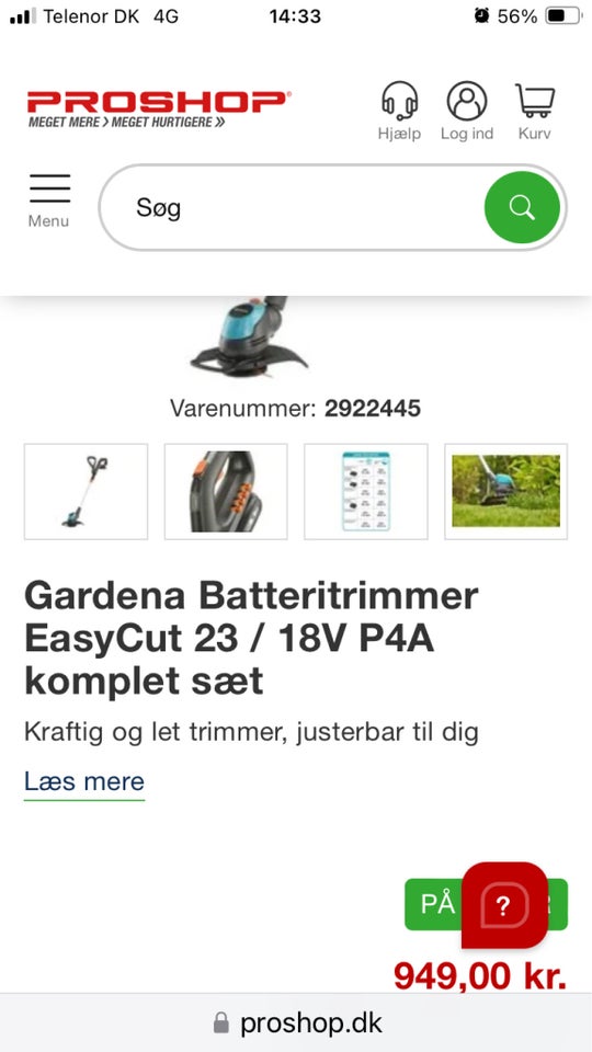 Andet Gardena Batteritrimmer