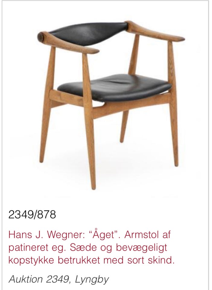 Hans J. Wegner, Åget, Armstol