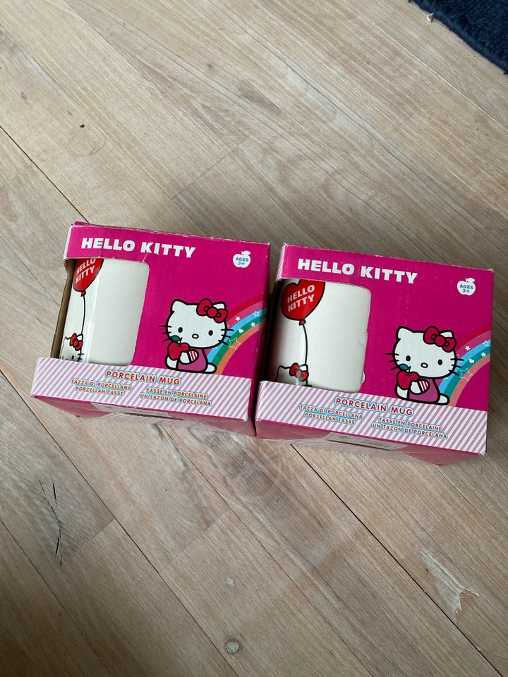 Porcelæn, Krus 2 stk. , Hello Kitty