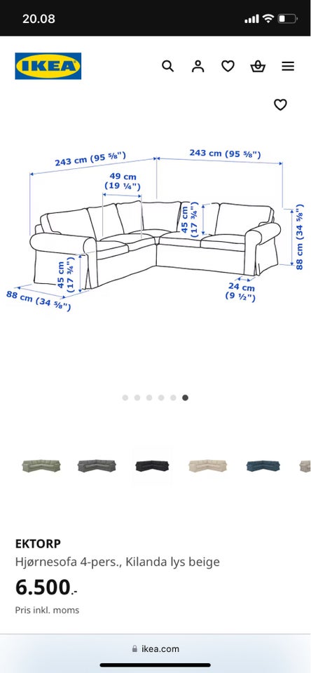 Ikea hjørnesofa