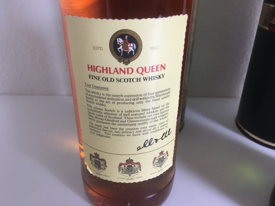 Spiritus, whisky highland queen -