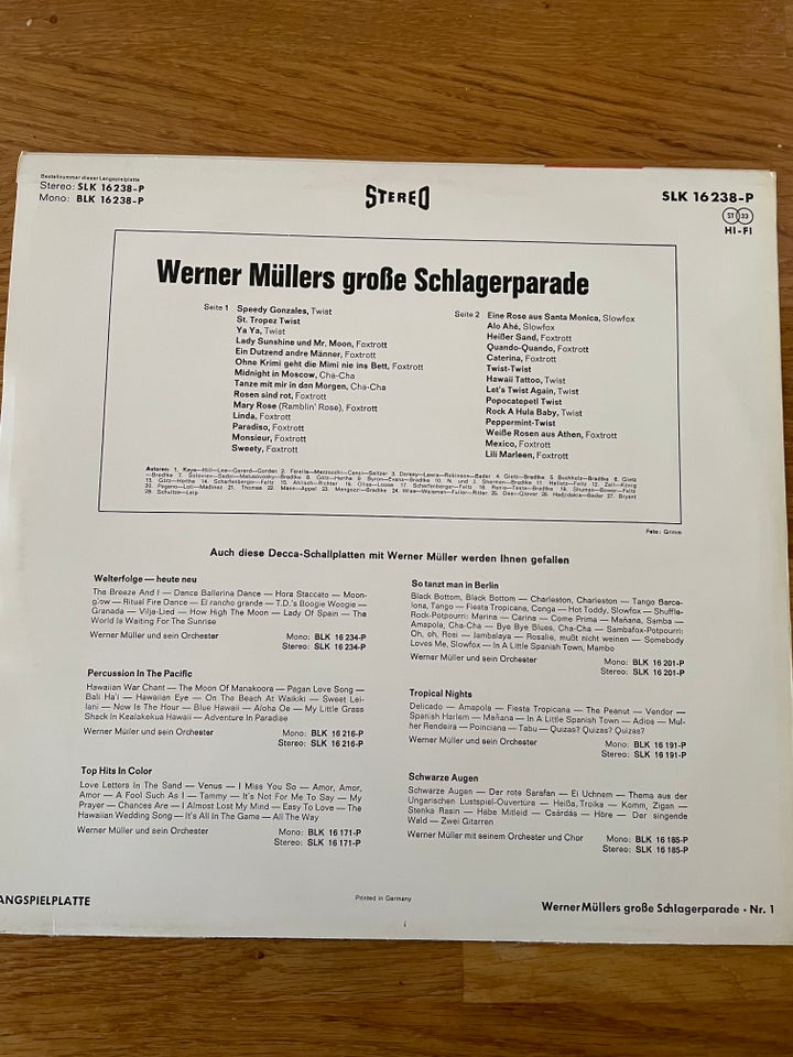 LP Werner Müller ( 1 Press)