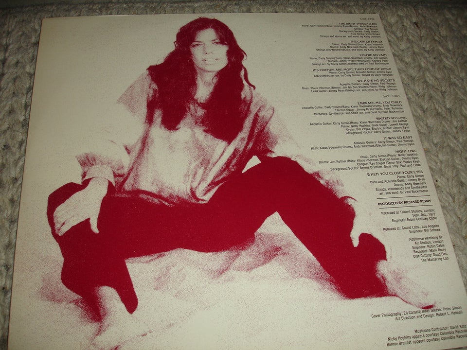 LP, Carly Simon , No Secrets