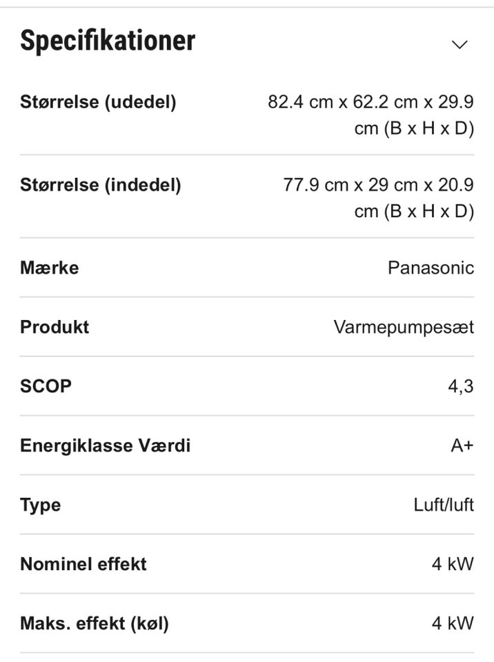 Klimaanlæg, Panasonic