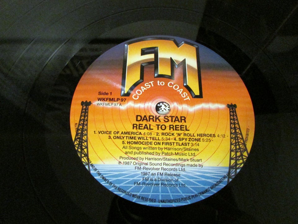 LP, DARK STAR, REAL TO REEL