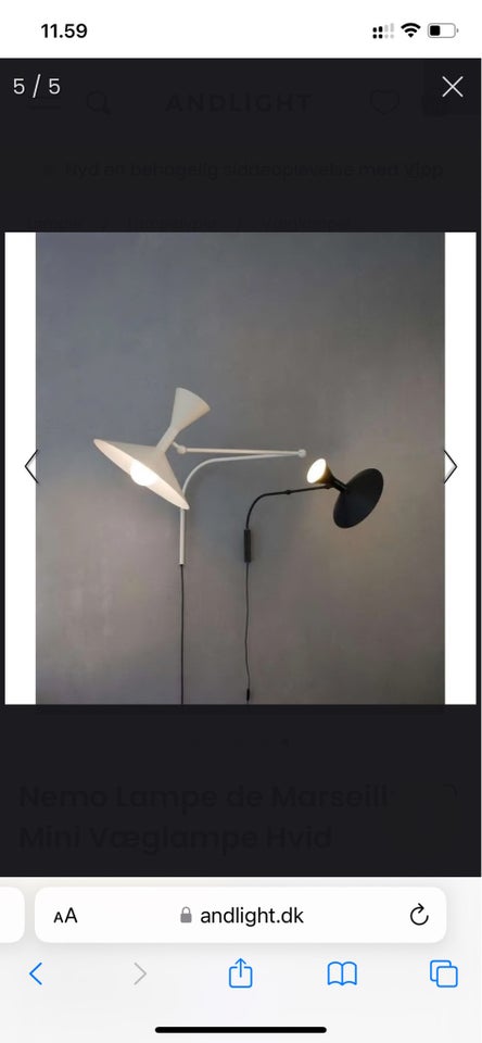 Væglampe, Le Corbusier Lampe de