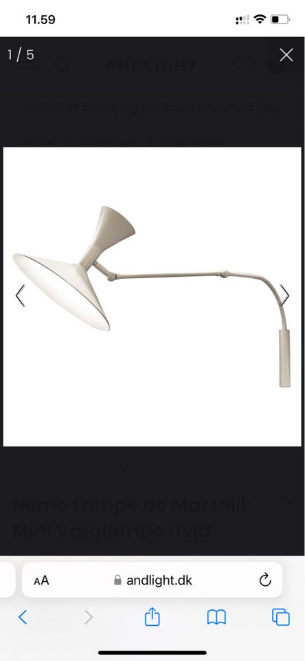 Væglampe, Le Corbusier Lampe de