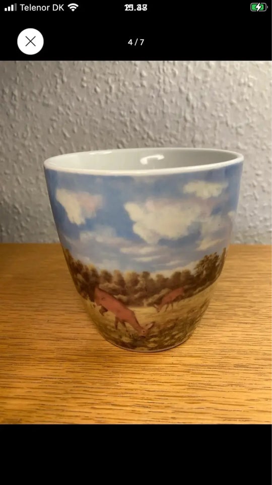 Porcelæn 3 Faldby krus m natur