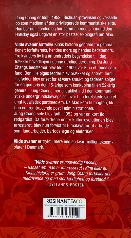 Vilde Svaner, Jung Chang, genre: