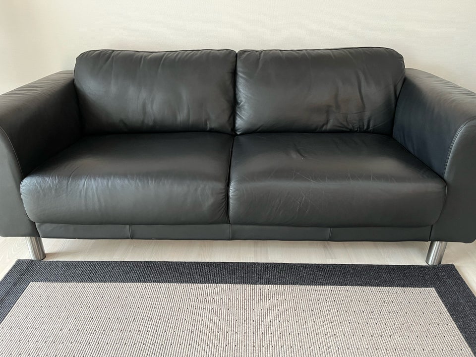 Sofa, læder, 3 pers.