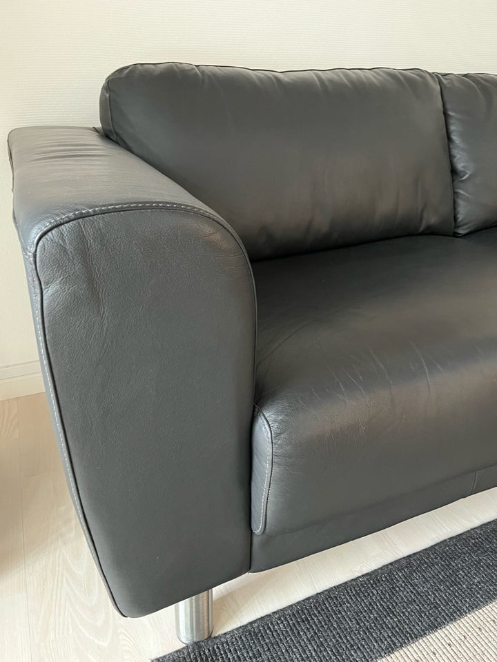 Sofa, læder, 3 pers.