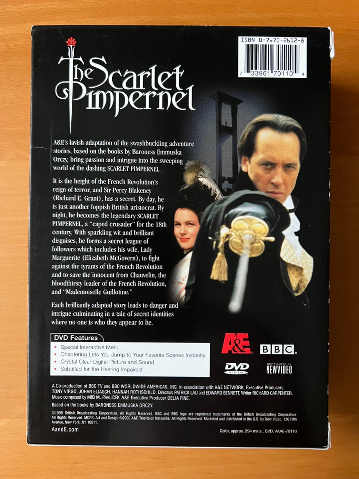 The Scarlet Pimpernel, DVD,