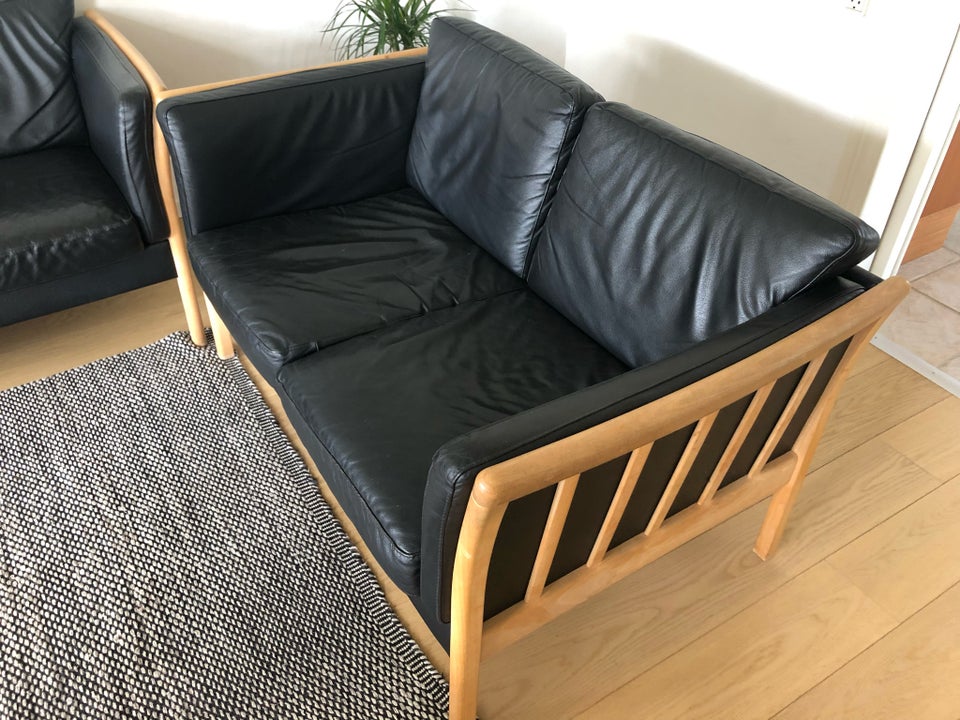 Sofa, læder, 2 pers.