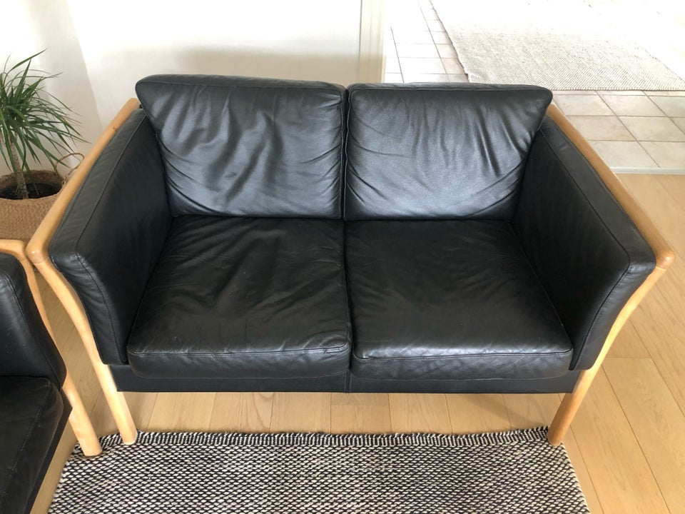 Sofa, læder, 2 pers.