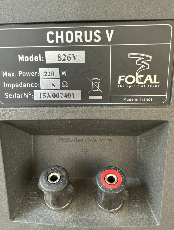 Højttaler, Focal, 826V Chorus 5