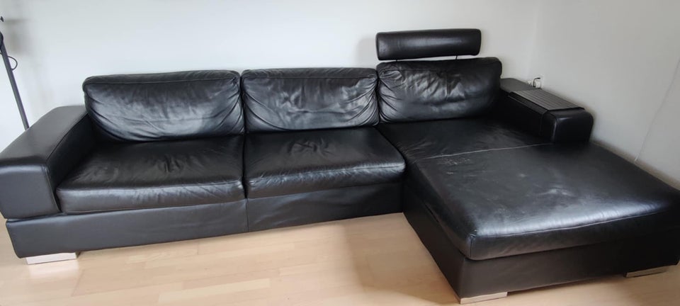 Sofa, læder, 5 pers.