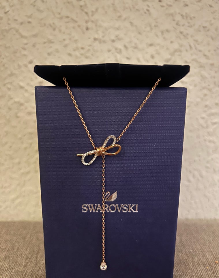 Halskæde, forgyldt, SWAROVSKI