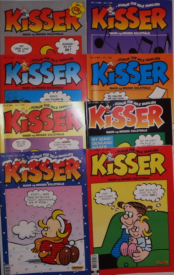 Kisser - 8 stk Tegneserie