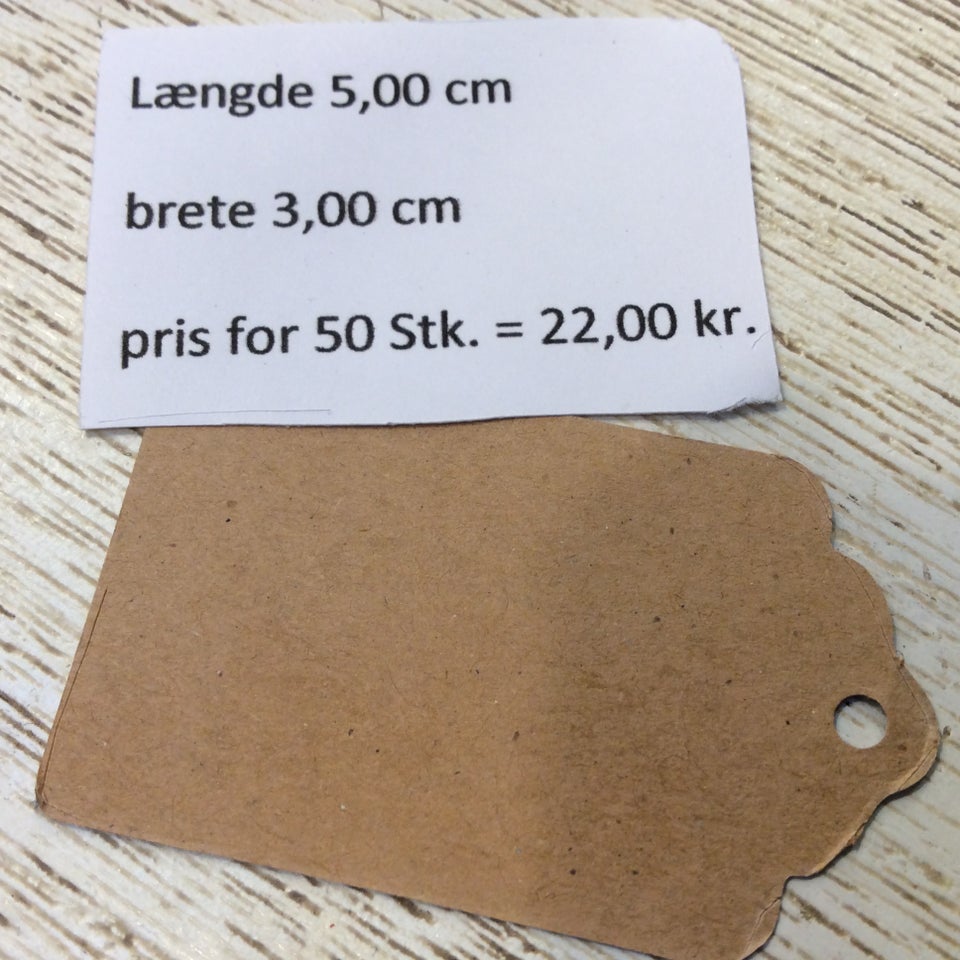 Andet, 100 stk. prismærker eller 50